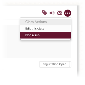 Allow your instructors to find a sub with the click of a button.